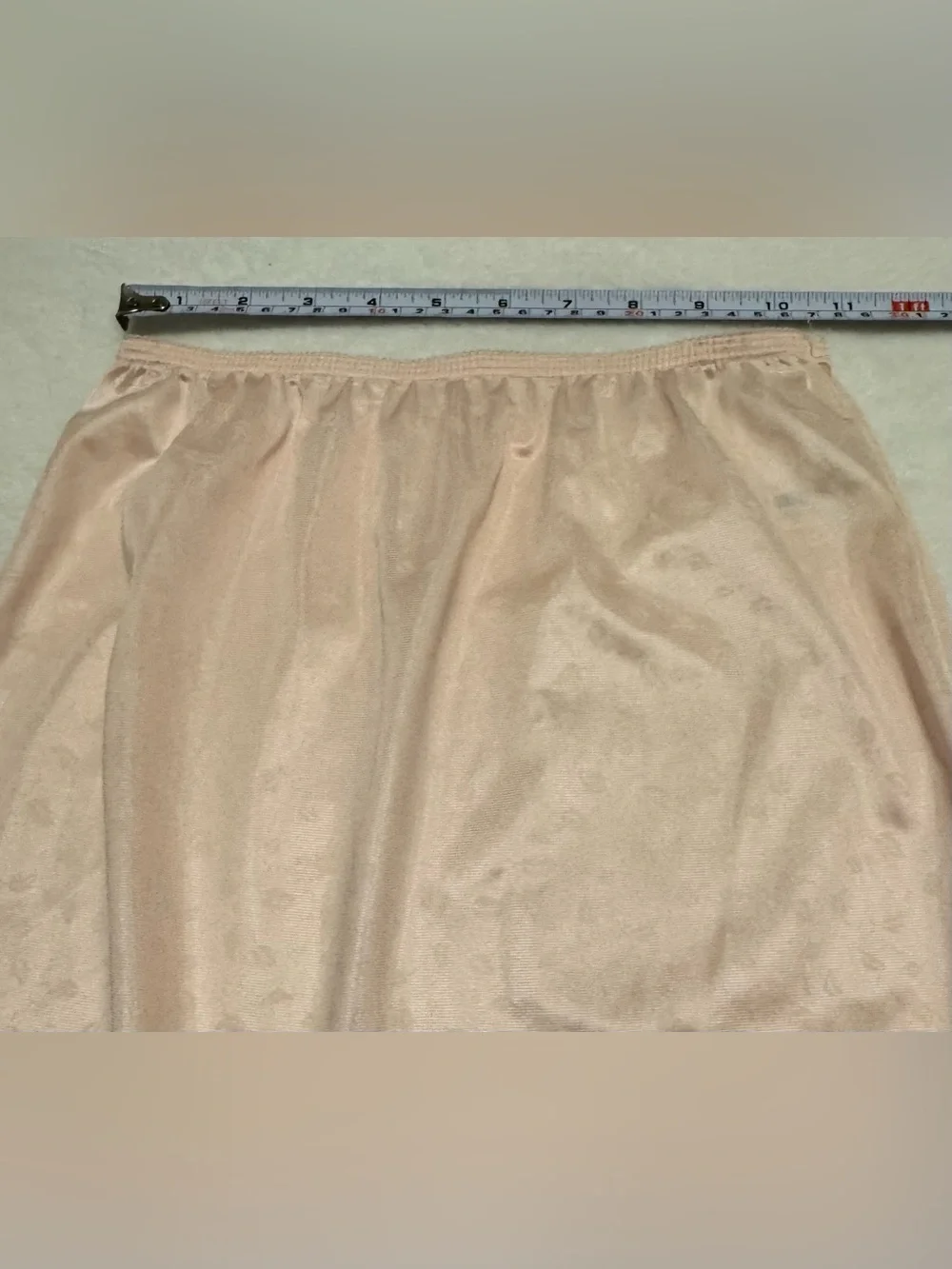 Vintage Ashley Taylor Pink Lace Trim Slip Skirt with Lace Side Slit Size S